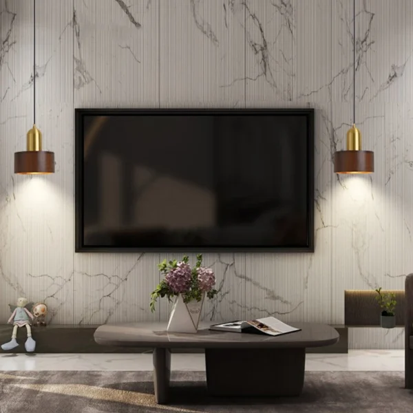 Modern Retro Walnut Wood Bedside Lamps Dining Living Room Bedroom Vintage Pendant Light Wall Lamp Indoor Decoration Lighting E27 - Image 2