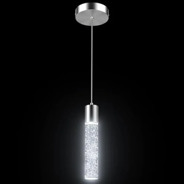 Pendant Lights Kitchen Island, 6500K Modern Kitchen Island Lights Ceiling Lighting Fixtures with Crystal Bubble, Integrated LED